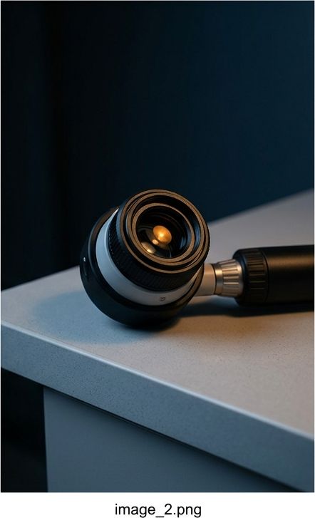 Dermatoscope imaging device on a clean counter